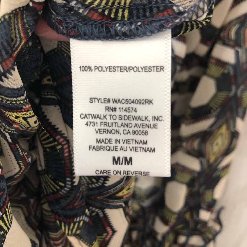 NWT RO&DE Geometric Pattern Ruffle Detail Top - Picture 8 of 8